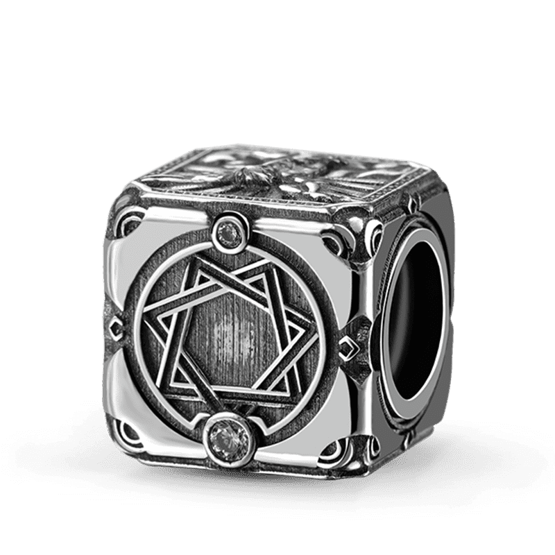 Gnoce Sword and Skeleton & Customized Charm Platinum-plated Silver Blend_3