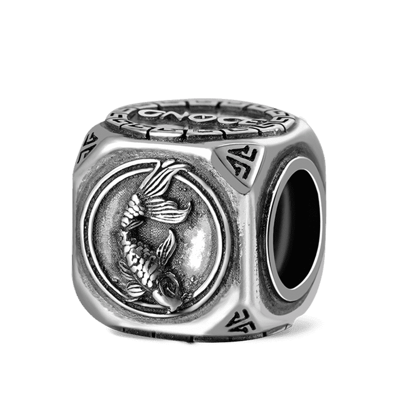 Gnoce Fish Vintage & Customized Classic Charm Platinum-plated Silver Blend_3