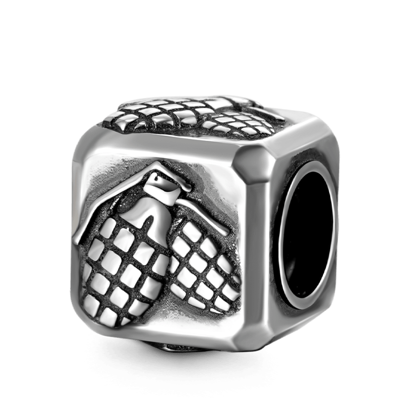 Gnoce Grenade Vintage Charm Platinum-plated Silver Blend_2