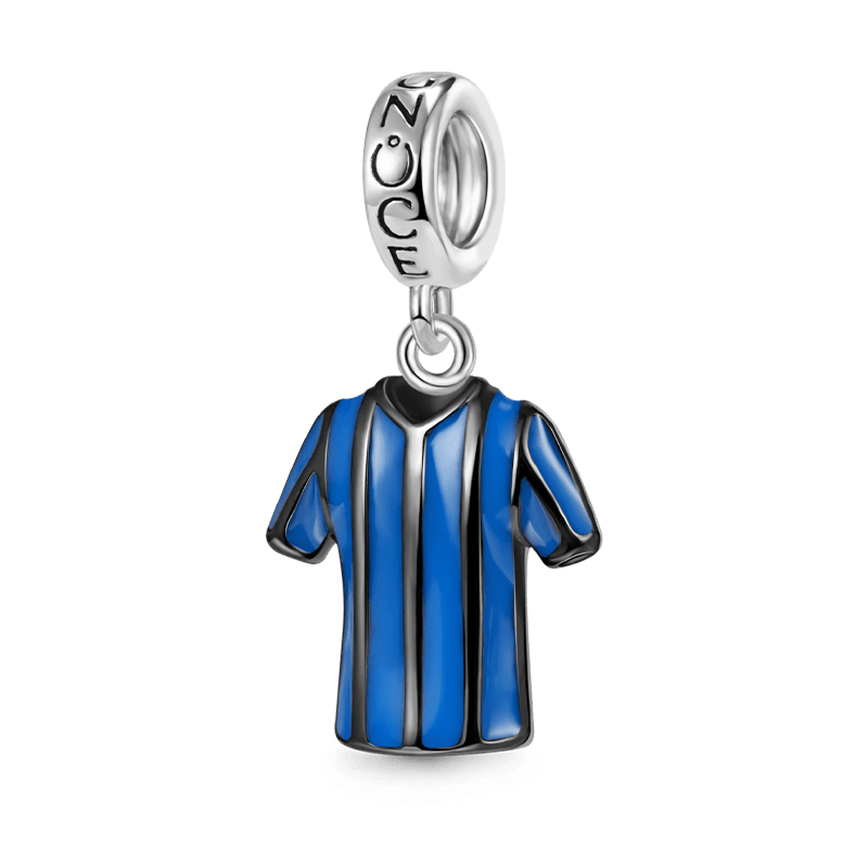 Black & Blue Jersey Pendant Dangle Charm 925 Sterling Silver_1