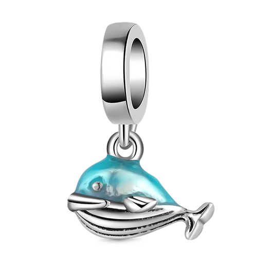 Naughty Little Whale Pendant Dangle Charm 925 Sterling Silver_1