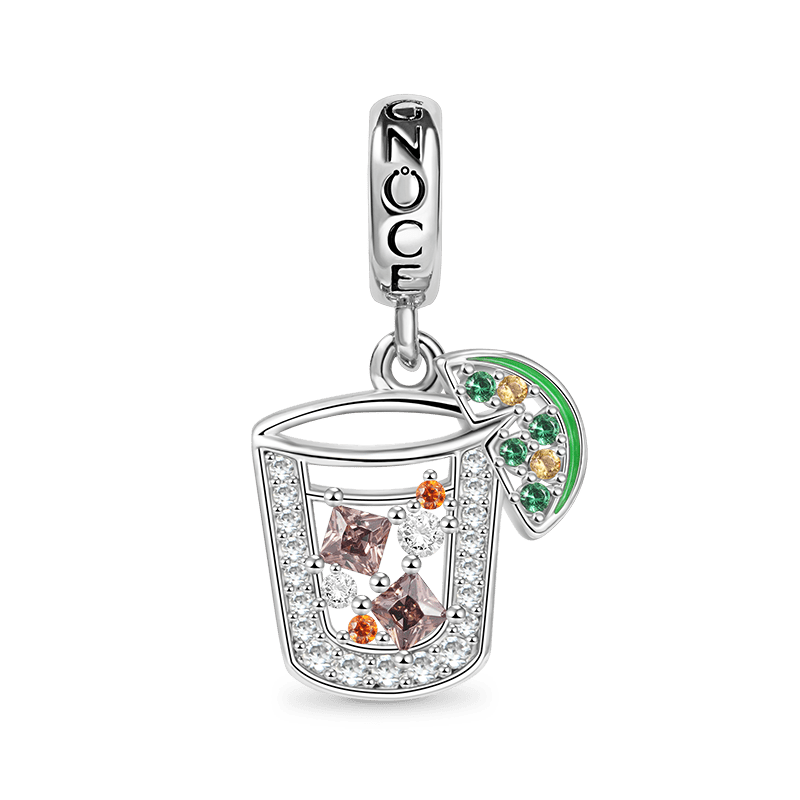 Gnoce Ice Cube Lemon Drink Charm Platinum-plated Silver Blend_1