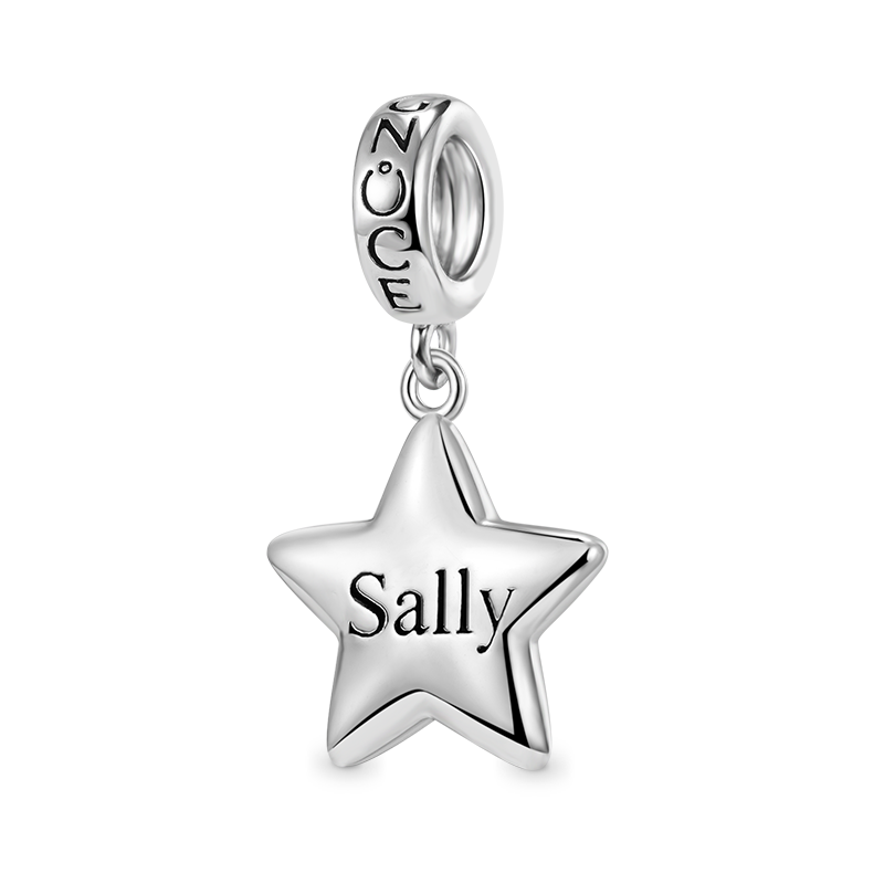 Engravable Star Pendant Dangle Charm 925 Sterling Silver_1