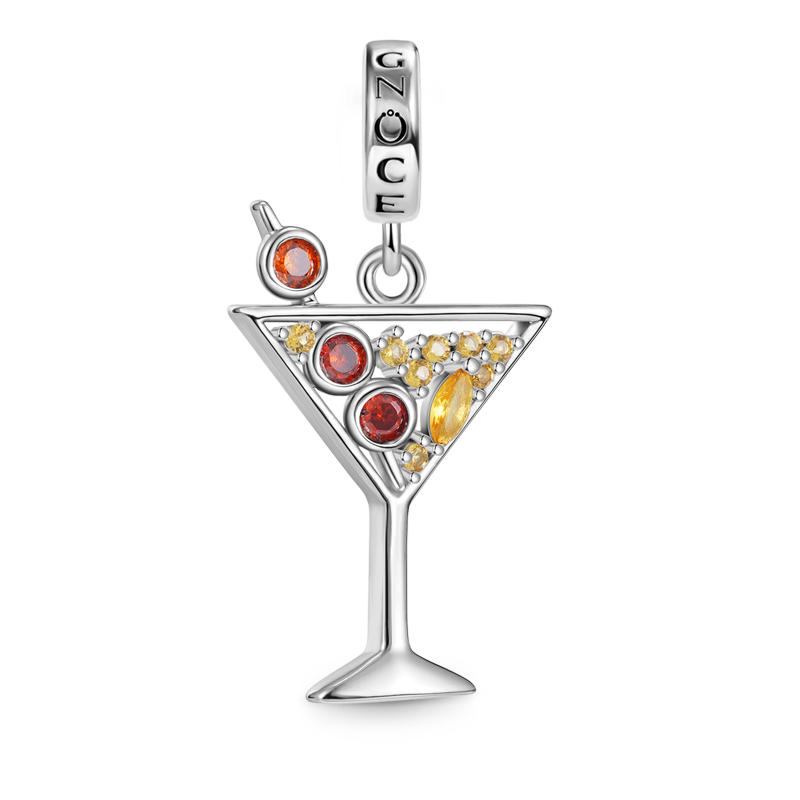 Gnoce Sparkling Cocktail Stemware Charm Platinum-plated Silver Blend_1