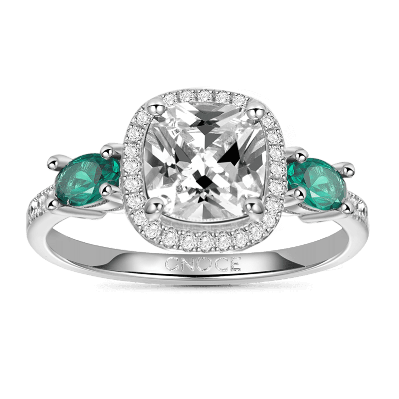 Gnoce Vintage & Eternity Band Ring Set Platinum-plated Silver Blend_2