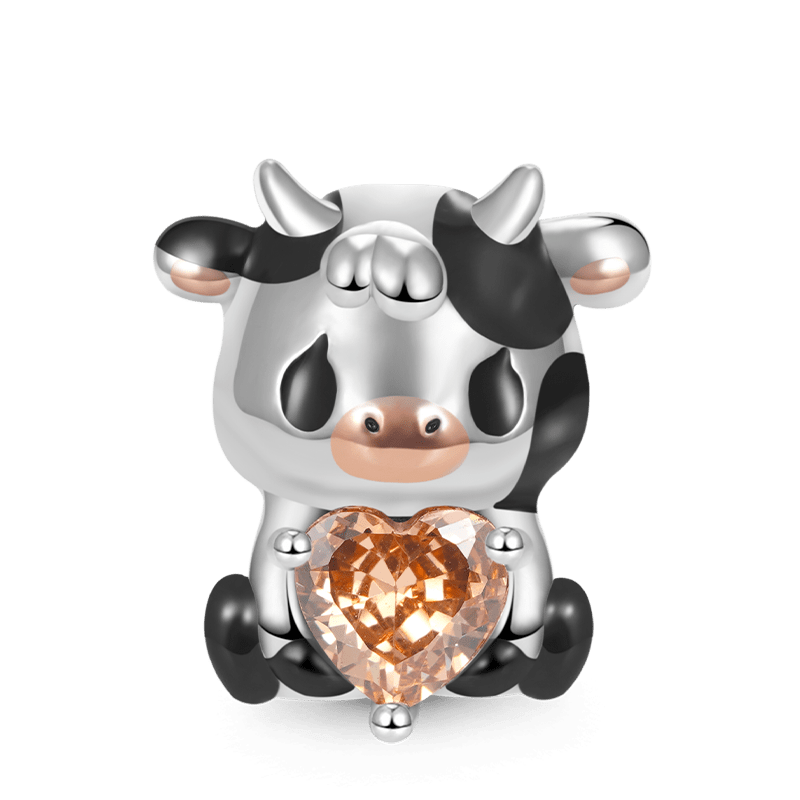 Gnoce Little Cow Embraces Heart Gem Charm_1
