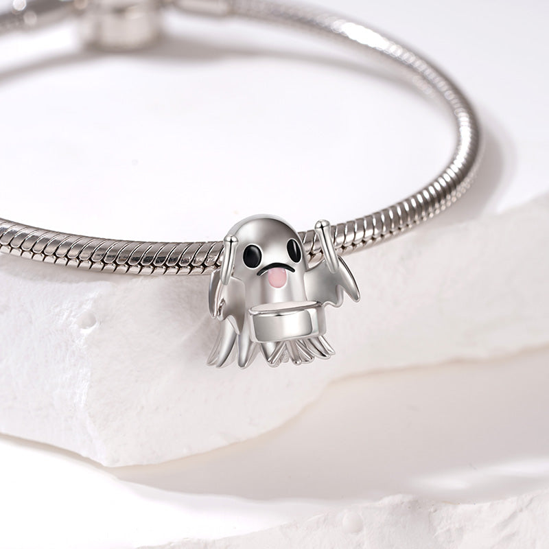Gnoce Halloween Ghost Band Drummer Charm_3