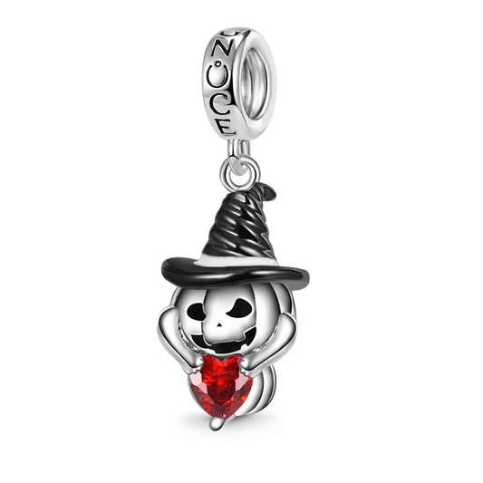 Gnoce Pumpkin Monster Embraces Heart Gem Pendant Dangle Charm_1