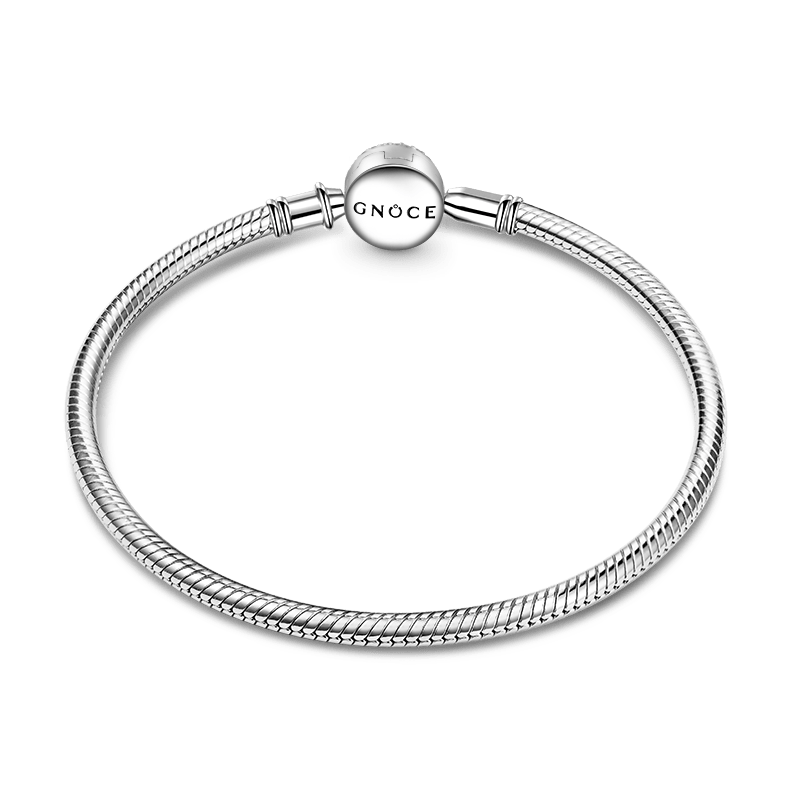 Gnoce Lily of the Valley Flower Basic Snake Chain Bracelet_2
