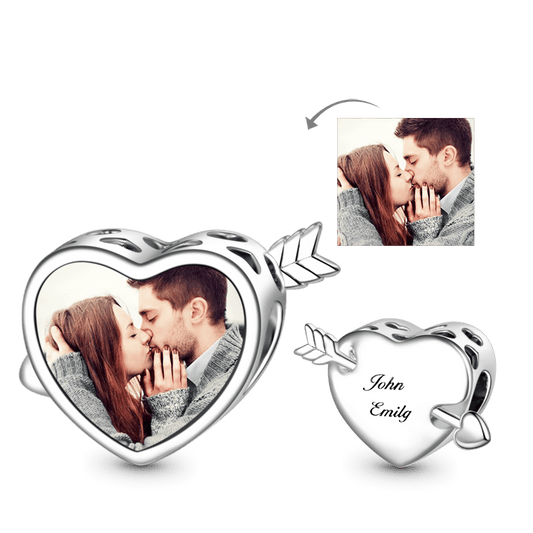 Gnoce Sweetheart with Love Personalized Engravable Photo Charm_1