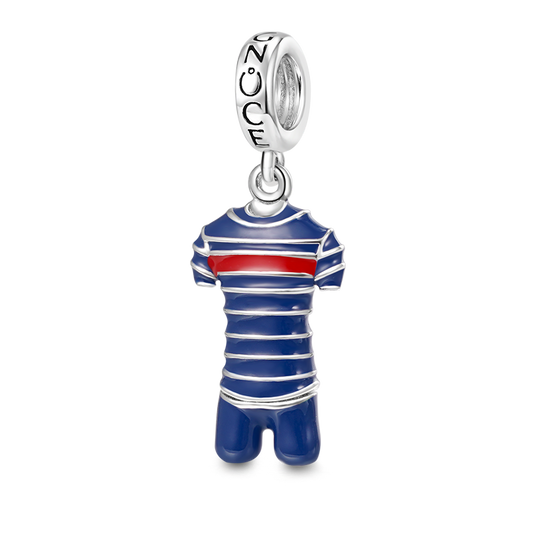 Gnoce France Football Team Jerseys Charm Platinum-plated Silver Blend_1