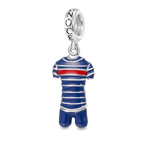 Gnoce France Football Team Jerseys Charm Platinum-plated Silver Blend_1