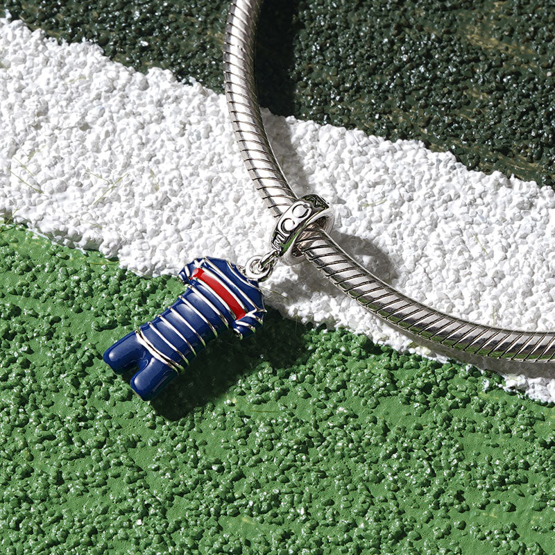 Gnoce France Football Team Jerseys Charm Platinum-plated Silver Blend_3