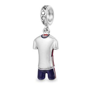 Gnoce England Football Team Jerseys Charm Platinum-plated Silver Blend_1