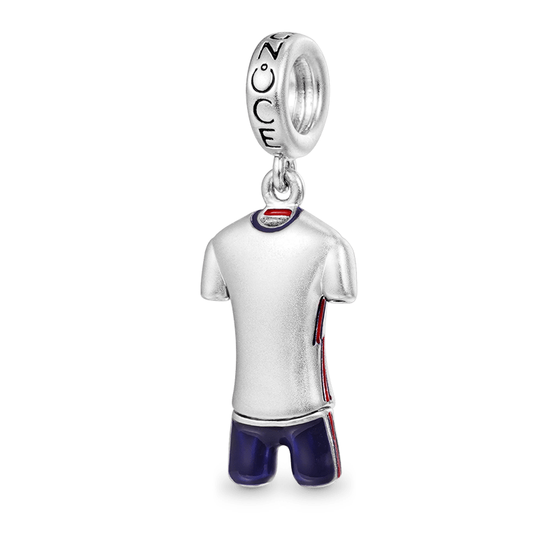 Gnoce England Football Team Jerseys Charm Platinum-plated Silver Blend_1