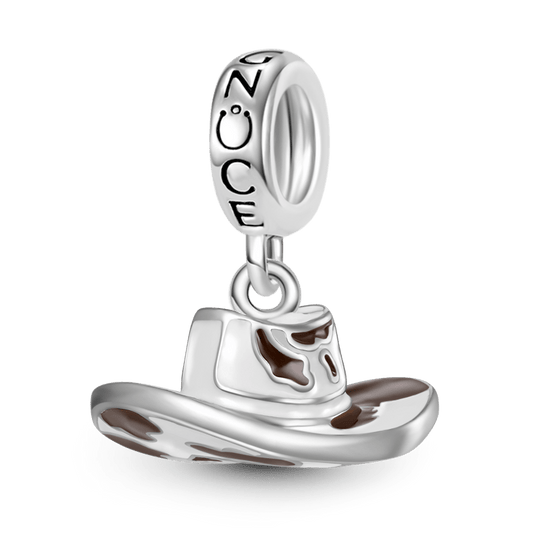 Gnoce Cowboy Hat Charm Platinum-plated Silver Blend_1