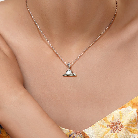 Gnoce Cowboy Hat Charm Platinum-plated Silver Blend_7