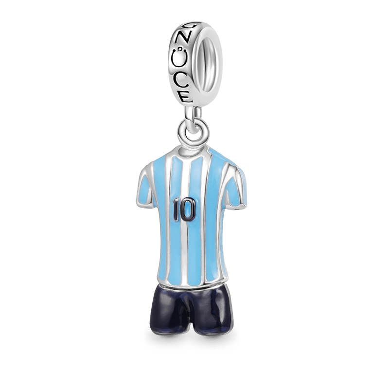 Gnoce Football Star Jerseys Charm Platinum-plated Silver Blend_1