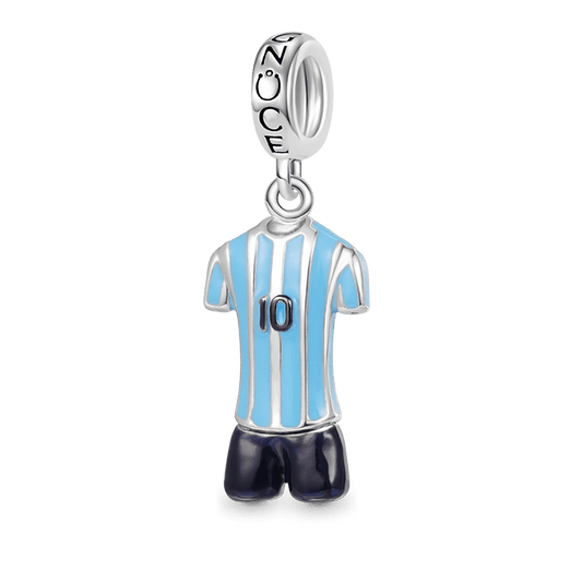 Gnoce Football Star Jerseys Charm Platinum-plated Silver Blend_1