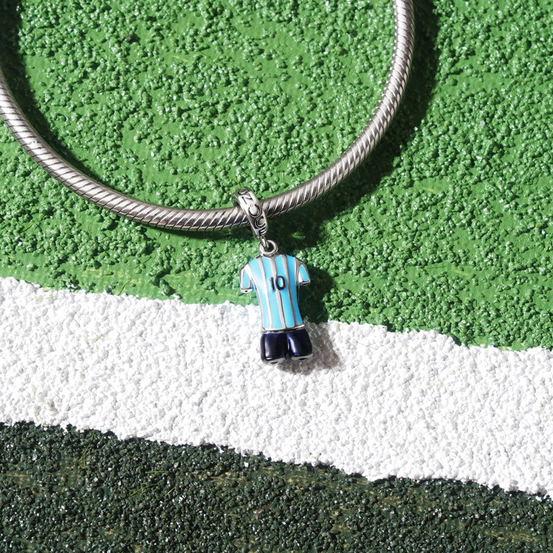 Gnoce Football Star Jerseys Charm Platinum-plated Silver Blend_3