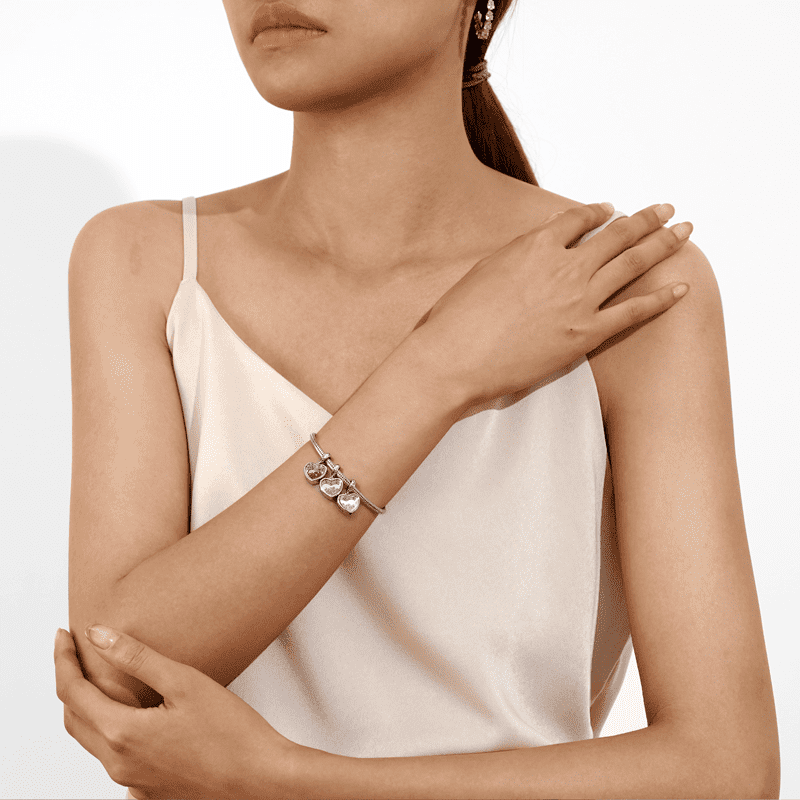 Gnoce Jul.Birthstone Heart Engravable Pendant Dangle Charm_3