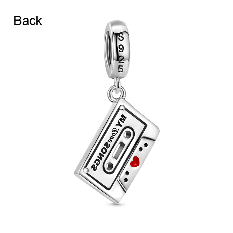 Gnoce Cassette Tape Pendant Dangle Charm_2