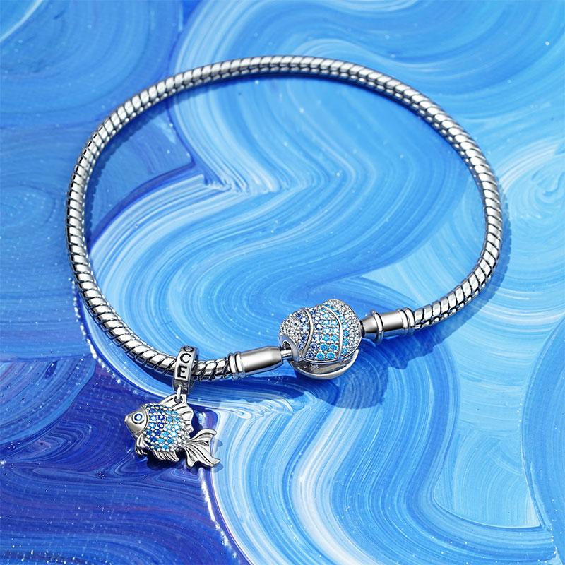 Gnoce Cheerful Fish Pendant Dangle Charm_3