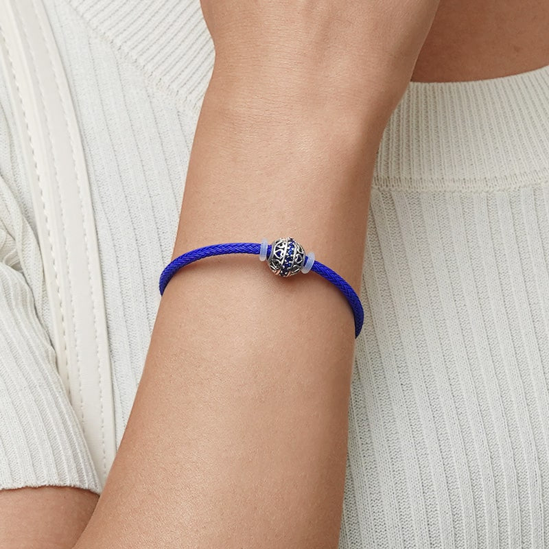 Gnoce Blue Basic Bracelet with 2 Pieces of Stoppers_5