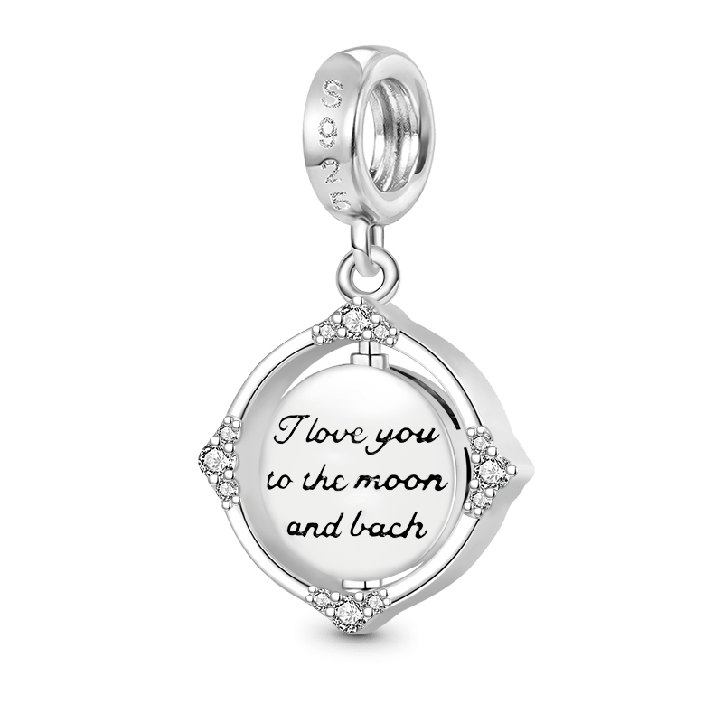 Gnoce Rotated Moon & Sun Charm Platinum-plated Silver Blend_2