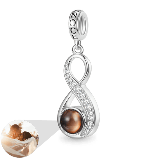 Gnoce Projection Infinite Love Personalized Photo Charm Platinum-plated Silver Blend_1