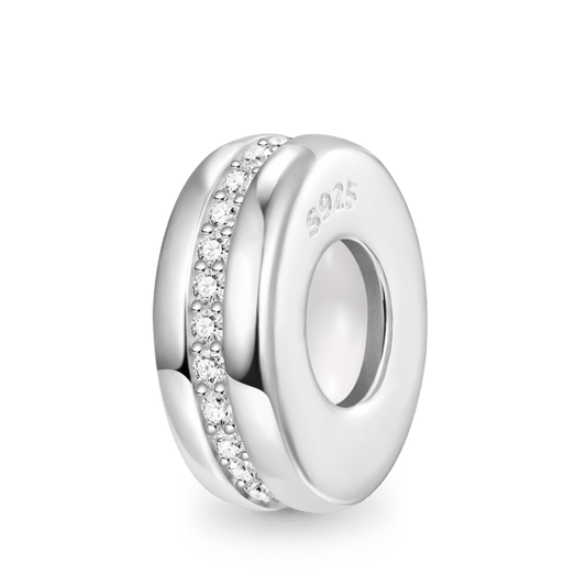 Gnoce Sparkling Basic Stopper Charm Platinum-plated Silver Blend_1