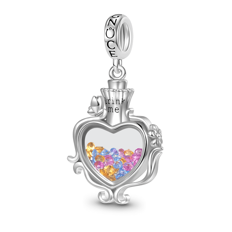 Gnoce Drink Me Magic Bottle Charm Platinum-plated Silver Blend_1