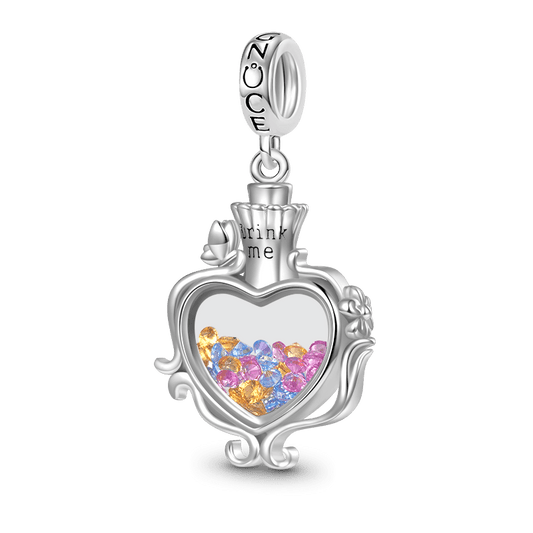Gnoce Drink Me Magic Bottle Charm Platinum-plated Silver Blend_1