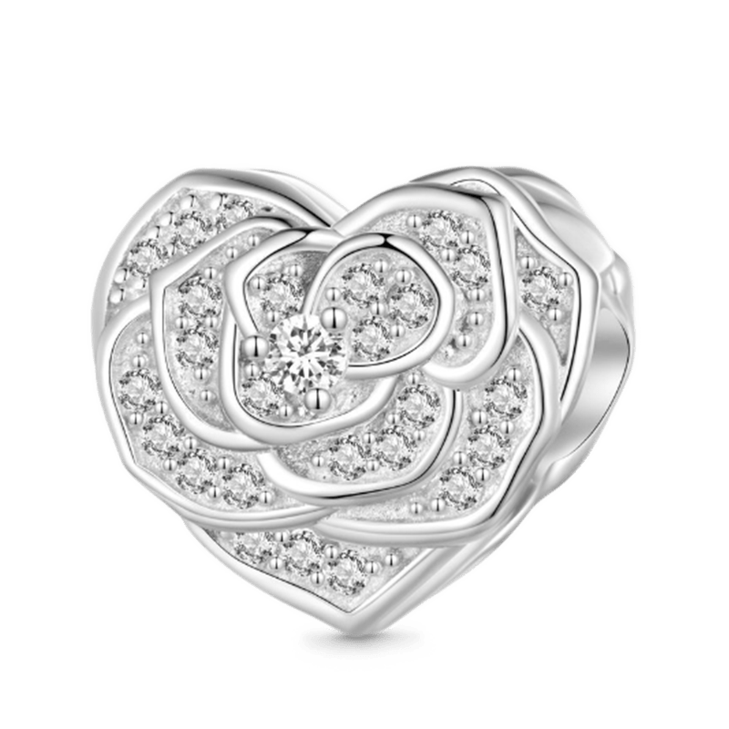 Gnoce Rose Flower Heart Gift Charm_1