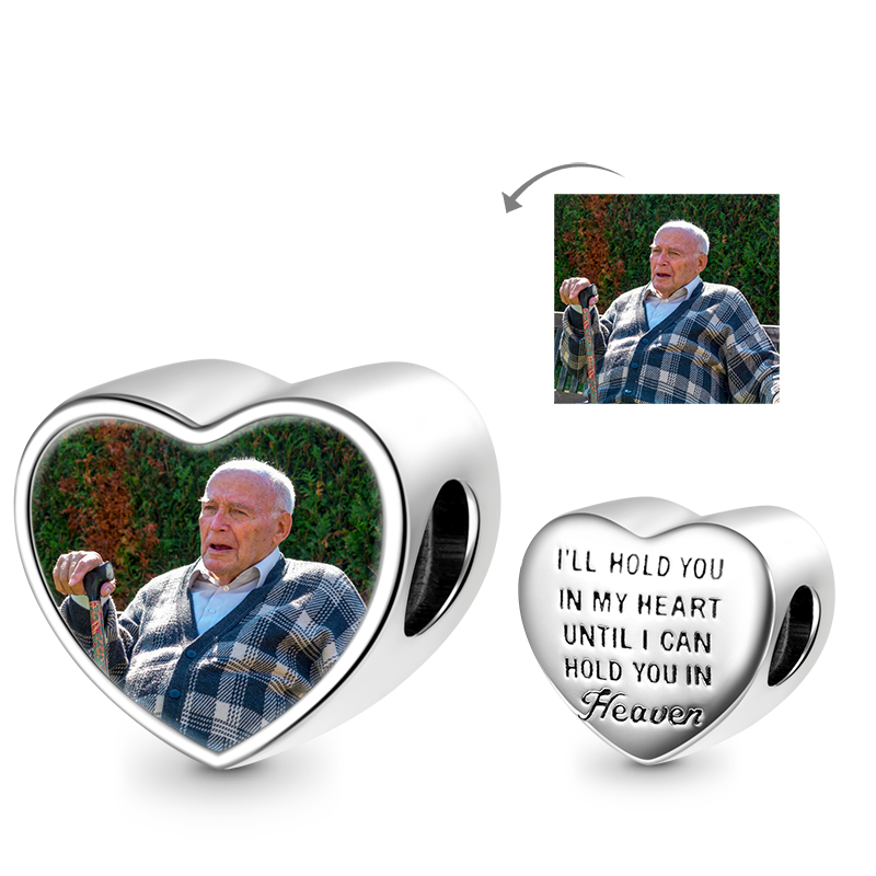 Gnoce "With You Forever" Personalized Photo Charm Platinum-plated Silver Blend_1
