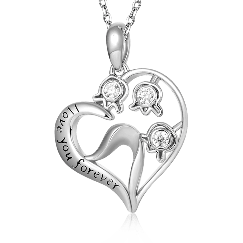 Gnoce Lily of the Valley Flower Necklace Platinum-plated Silver Blend_1
