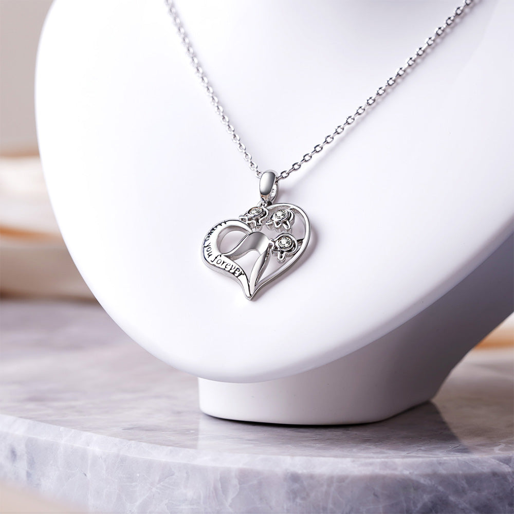 Gnoce Lily of the Valley Flower Necklace Platinum-plated Silver Blend_3