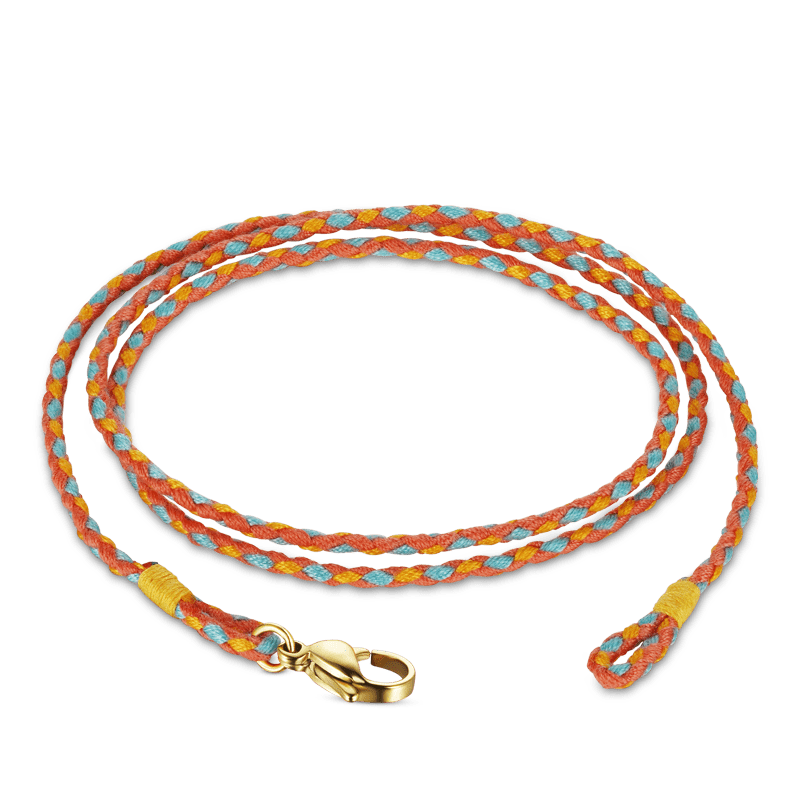 Gnoce Handmade Multicolor Braided String Bracelet Necklace_1