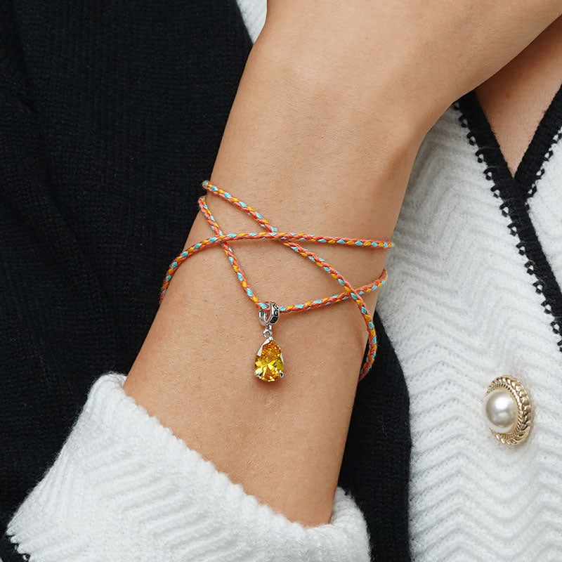 Gnoce Handmade Multicolor Braided String Bracelet Necklace_5
