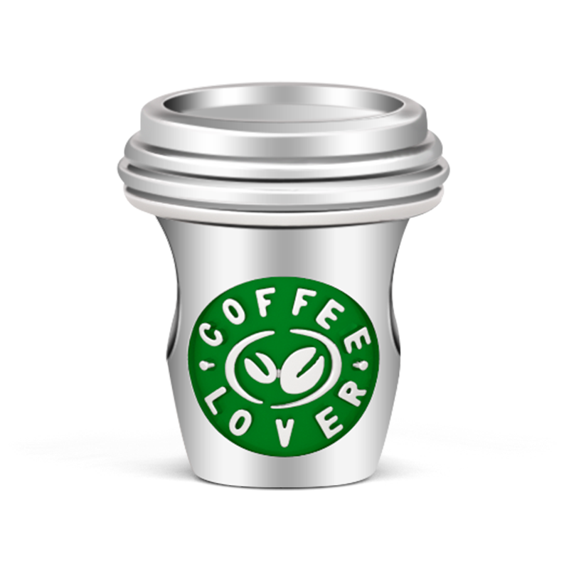 Gnoce Coffee Cup Charm Platinum-plated Silver Blend_1