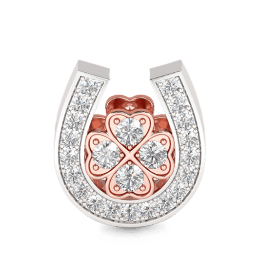 Gnoce Lucky Horseshoe Golden Flower Charm_1