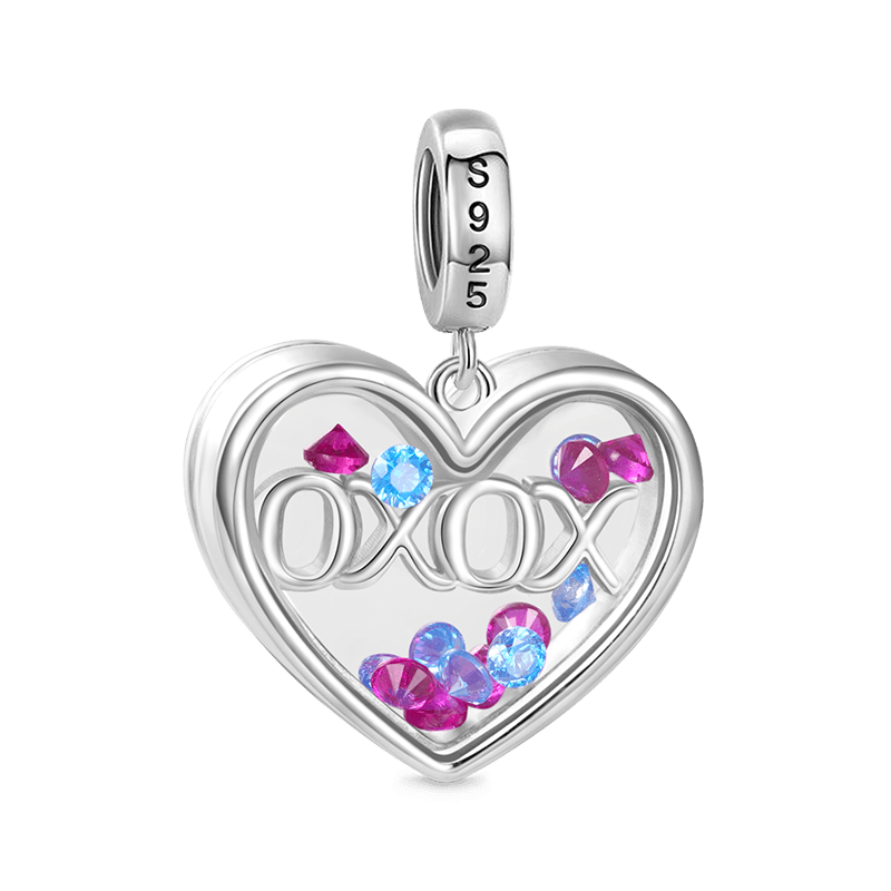 Gnoce Sweet XOXO Heart Pendant Dangle Charm_2