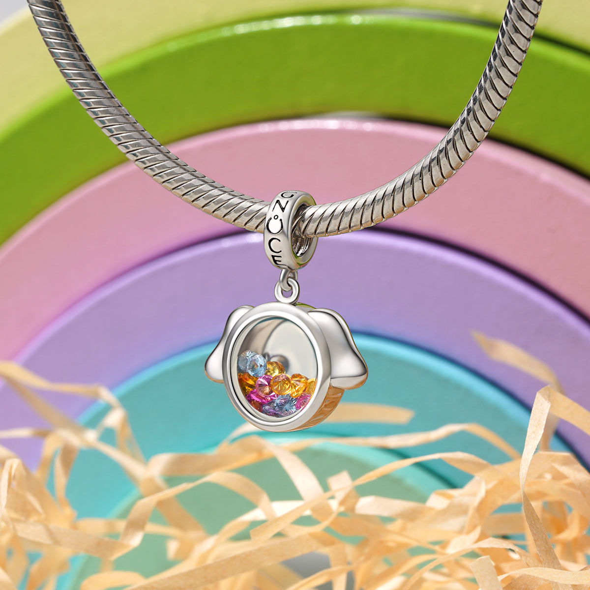 Gnoce Dog Lover Engravable Heart Pendant Dangle Charm_6