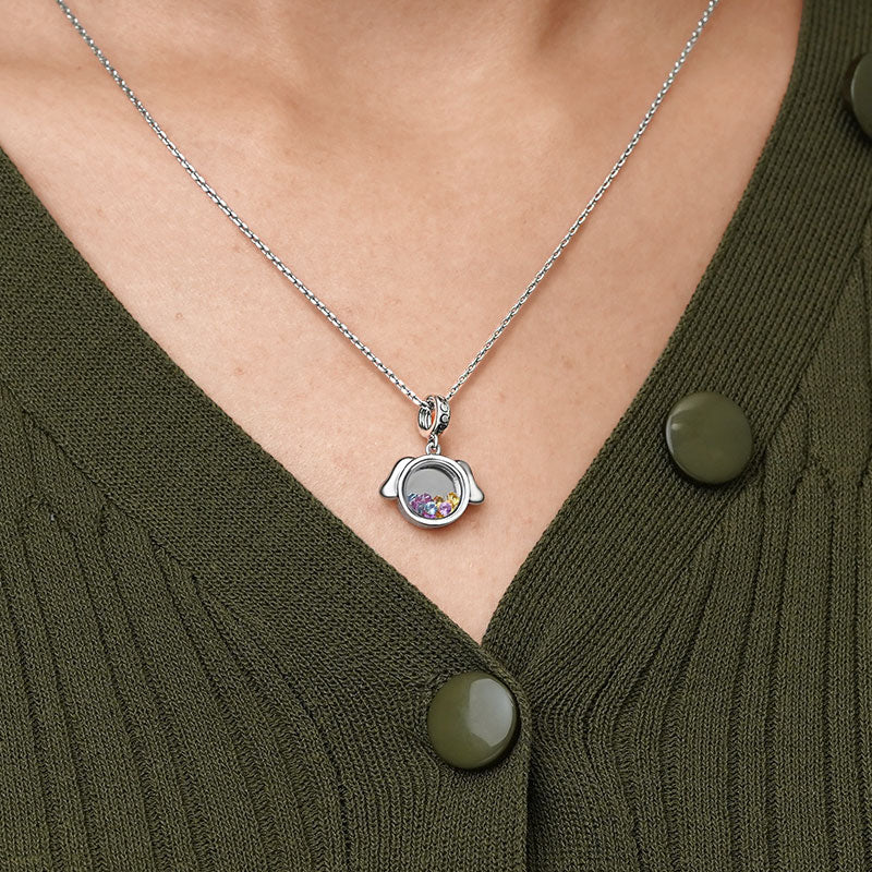 Gnoce Dog Lover Engravable Heart Pendant Dangle Charm_5