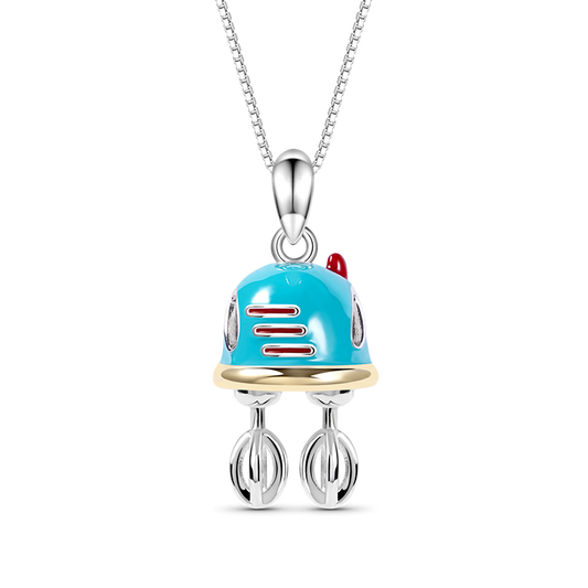 Gnoce Electric Whisk Necklace Platinum-plated Silver Blend_1