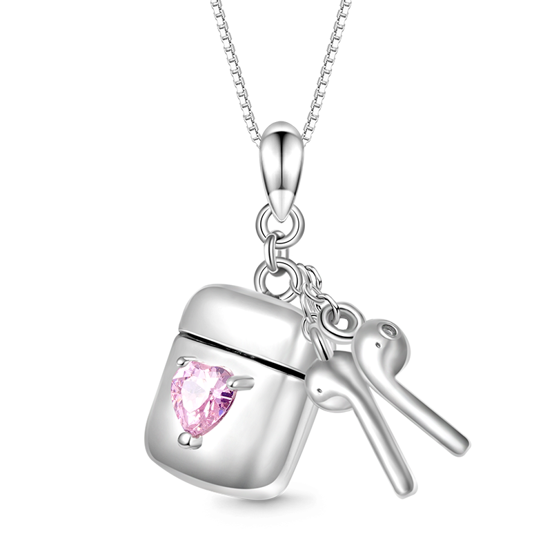 Gnoce Earphone Box Triple Necklace Platinum-plated Silver Blend_1