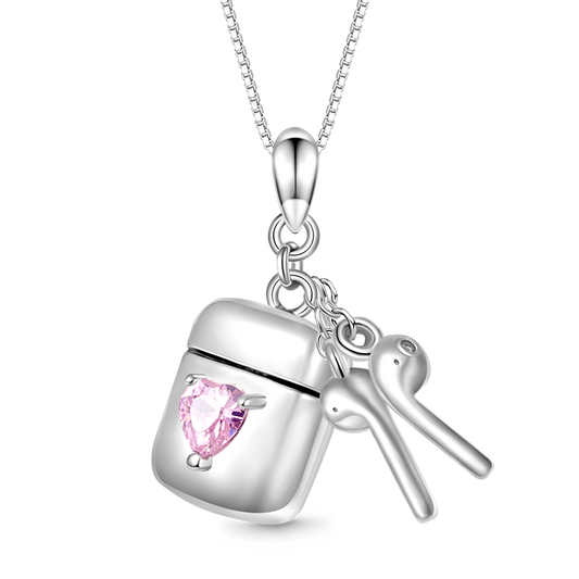 Gnoce Earphone Box Triple Necklace Platinum-plated Silver Blend_1