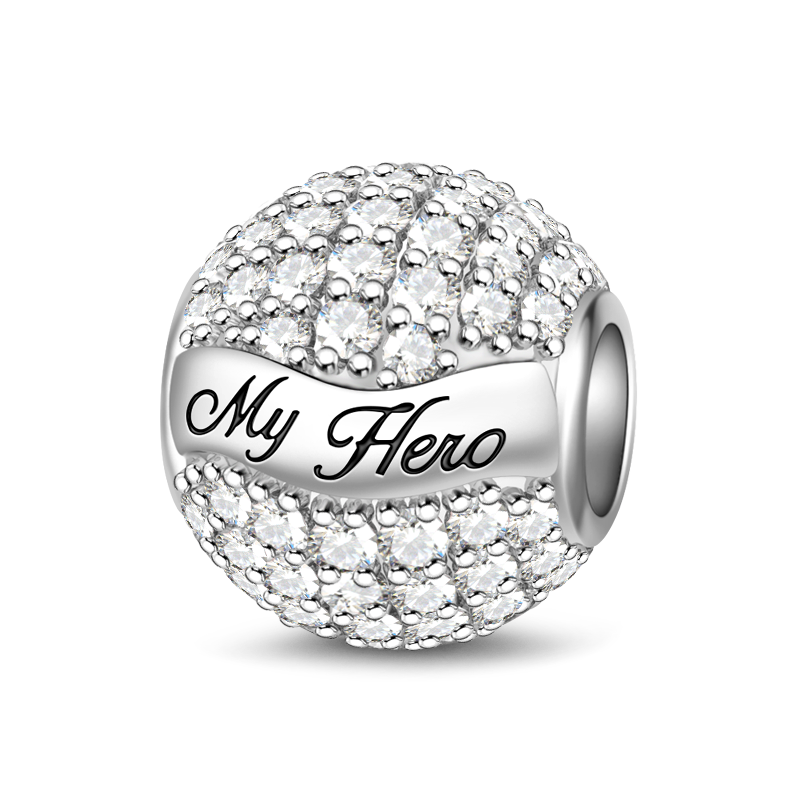 Gnoce Paved Pure Crystal CZ Stones Charm Platinum-plated Silver Blend_2