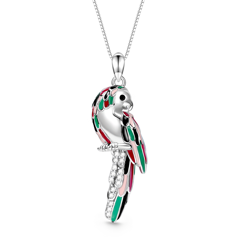 Gnoce Sparkling Parrot Necklace_1