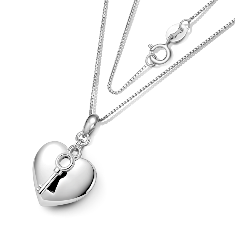 Gnoce Engravable Heart & Key Necklace_3